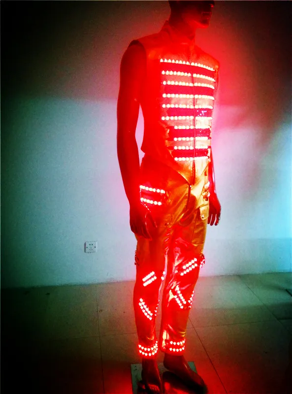 

rgb color change lumious Led Light costume Lumious stage dance wear party show men singer dancer concert men clothing