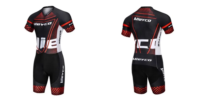 Kurzarm Triathlon Anzug Männer Ein Stück Skinsuit Outdoor Racing Overall Radfahren Laufen Strumpfhosen Conjunto Deportivo Hombre – Detail 13