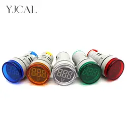 LED Digital Display Gauge Volt Voltage Meter Voltmeter Indicator Light 22MM Signal Lamp Boat Lights Navigation Tester AC 1V-500V