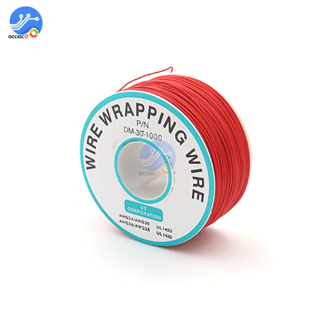 250M 30AWG circuit board PCB Wire Wrapping Wire Tin Plated Copper DM-30-1000 Jumper Insulation Electronic Conductor Wire