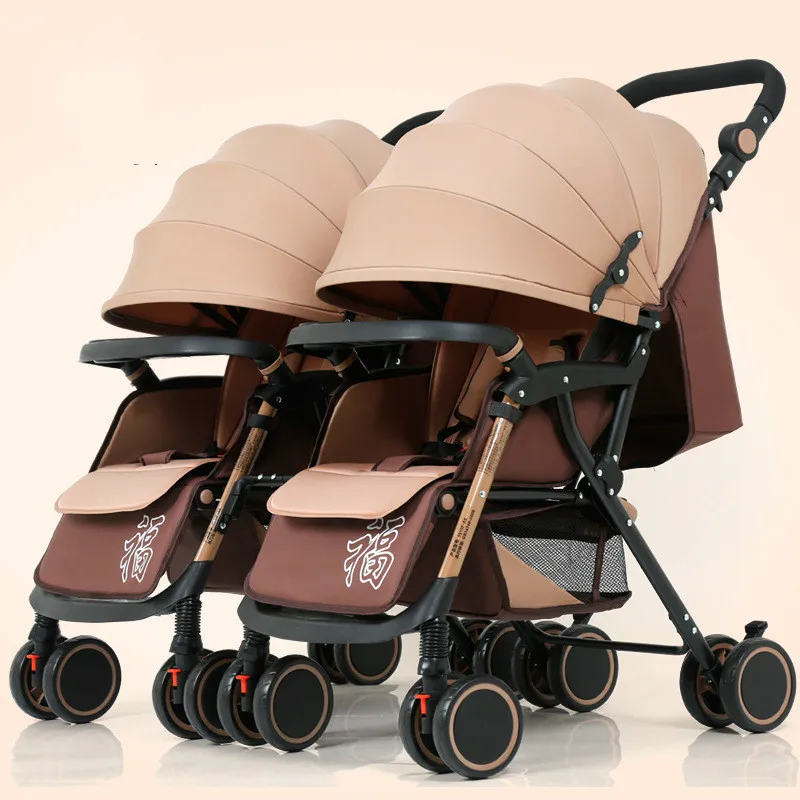 

Twins Baby Stroller Luxury Detachable Fashionable Pram High-Landscape Baby Carriage stroller travel system