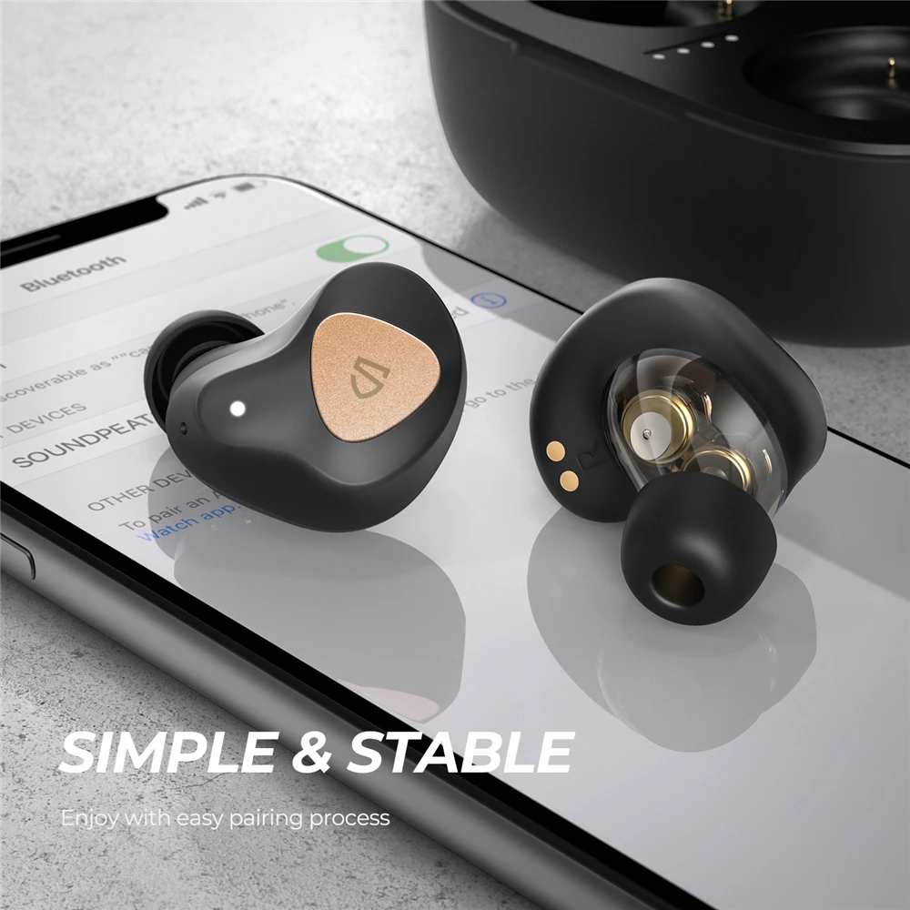 Bom Truengine 3 SE Bluetooth True Wireless Earbuds com drivers dinâmicos duplos Microfone duplo QCC 3040 aptX Modo de jogo adaptativo
