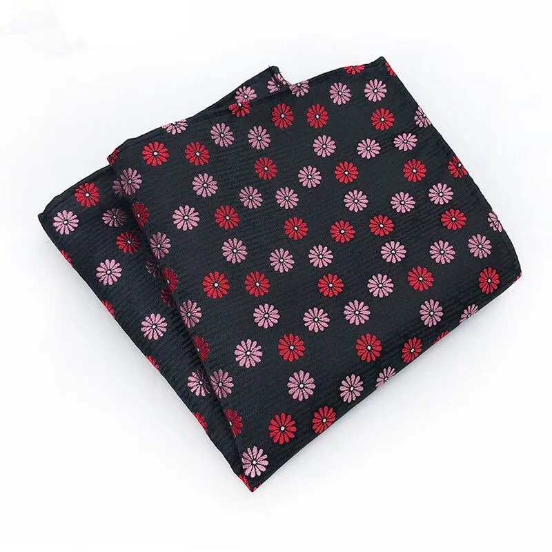 tie accessories New 25*25CM pocket square paisley floral plaid men's gift business suit handkerchief men