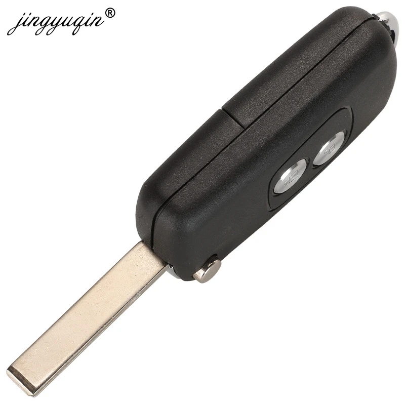 jingyuqin 2 BTN Modified Flip Remote Car key Shell for Citroen C1 C2 C3 C4 Picasso Xsara Peugeot 206 306 307 107 207 407 Partner