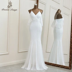 Sexy sleeves white evening dress party dress bridal dress sparkling dress mariage robe de bal robe de soiree bridesmaid dress