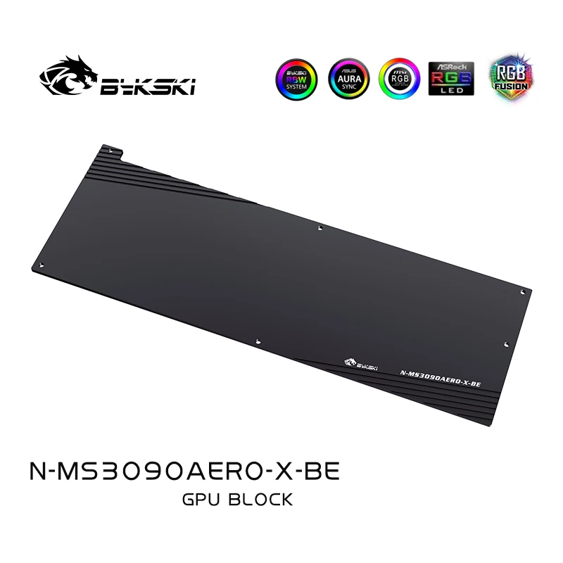 บล็อกระบายความร้อนด้วยน้ำแบบกำหนดเองสำหรับการ์ดจอ Bykski สำหรับ MSI RTX 3090 Areo 24G พร้อมแผงหลัง ระบบระบายความร้อนด้วยน้ำสำหรับการ์ดจอ