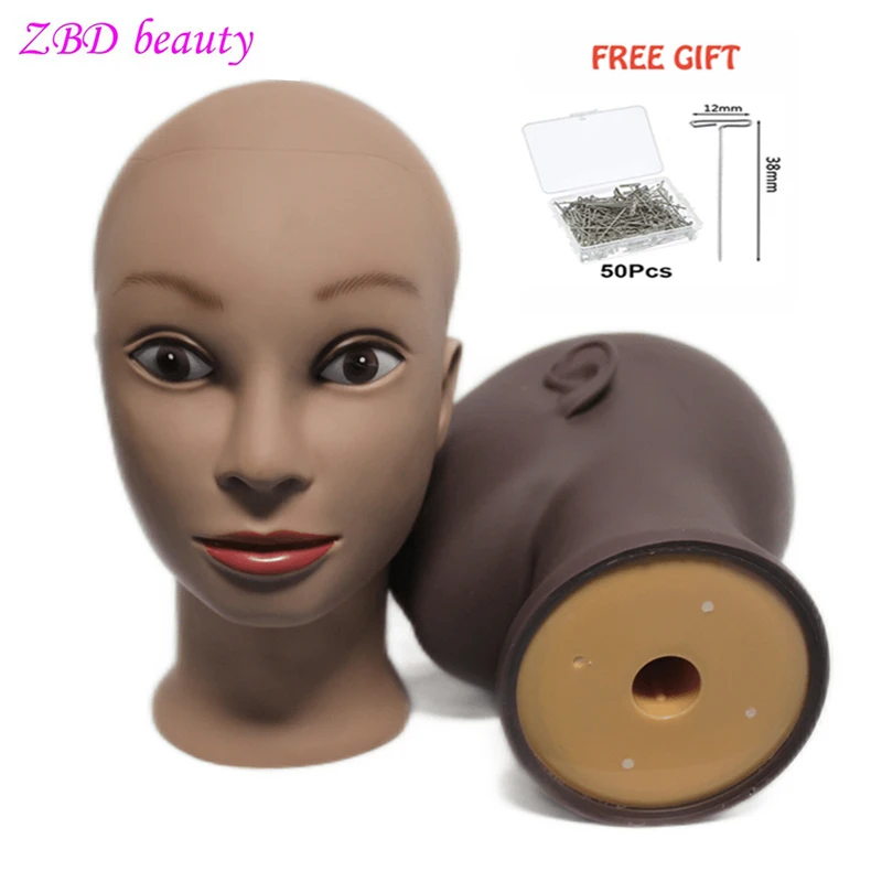 

Wig Display Training Head Female Bald Mannequin Head Wig Stand Doll head For Make Up Practicing African Training Manikin Head