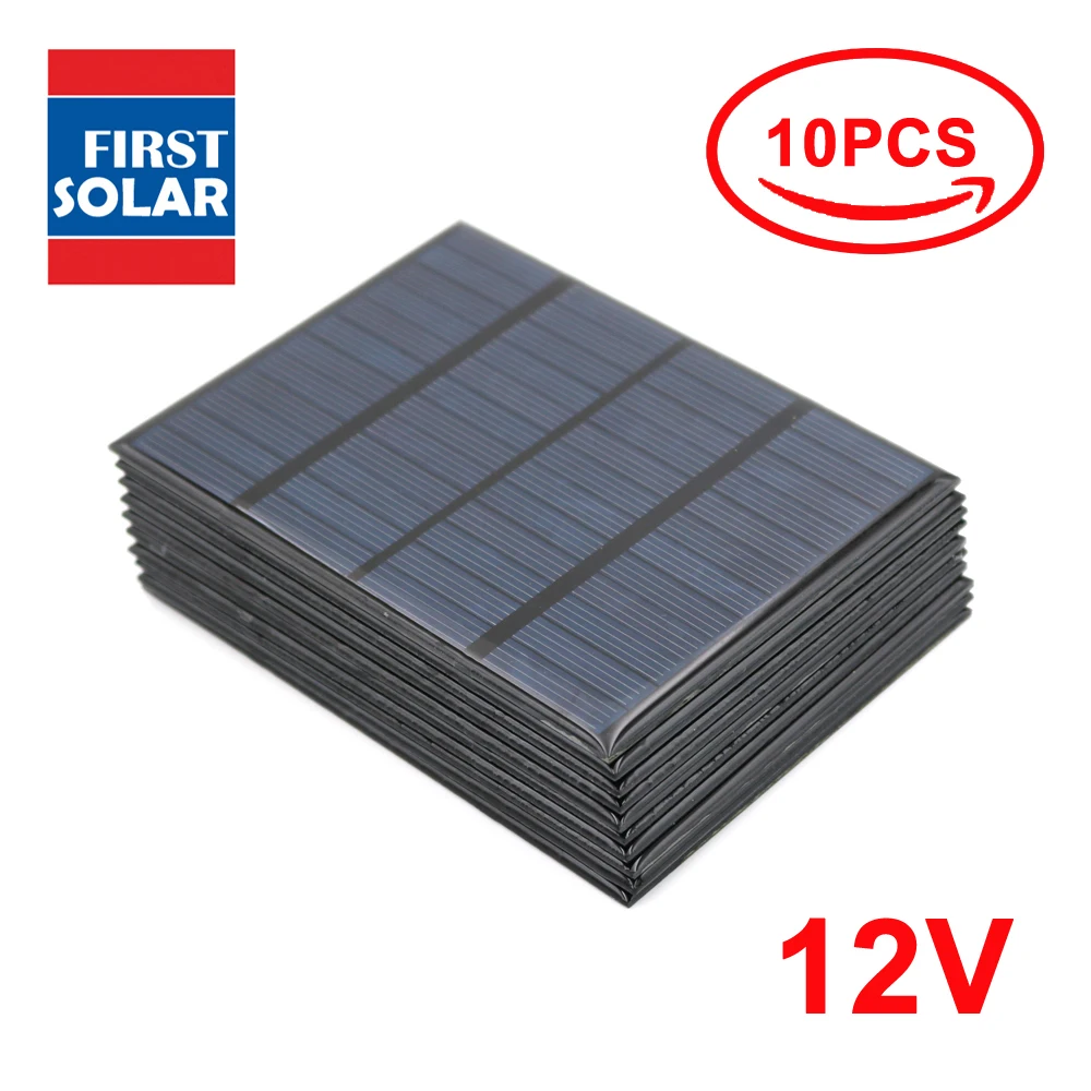 10 sztuk Panel słoneczny 12V Mini układ słoneczny DIY na akumulator ładowarki do telefonów przenośne ogniwo słoneczne 1.5W 1.8W 1.92W 2W 2.5W 3W 4.2W