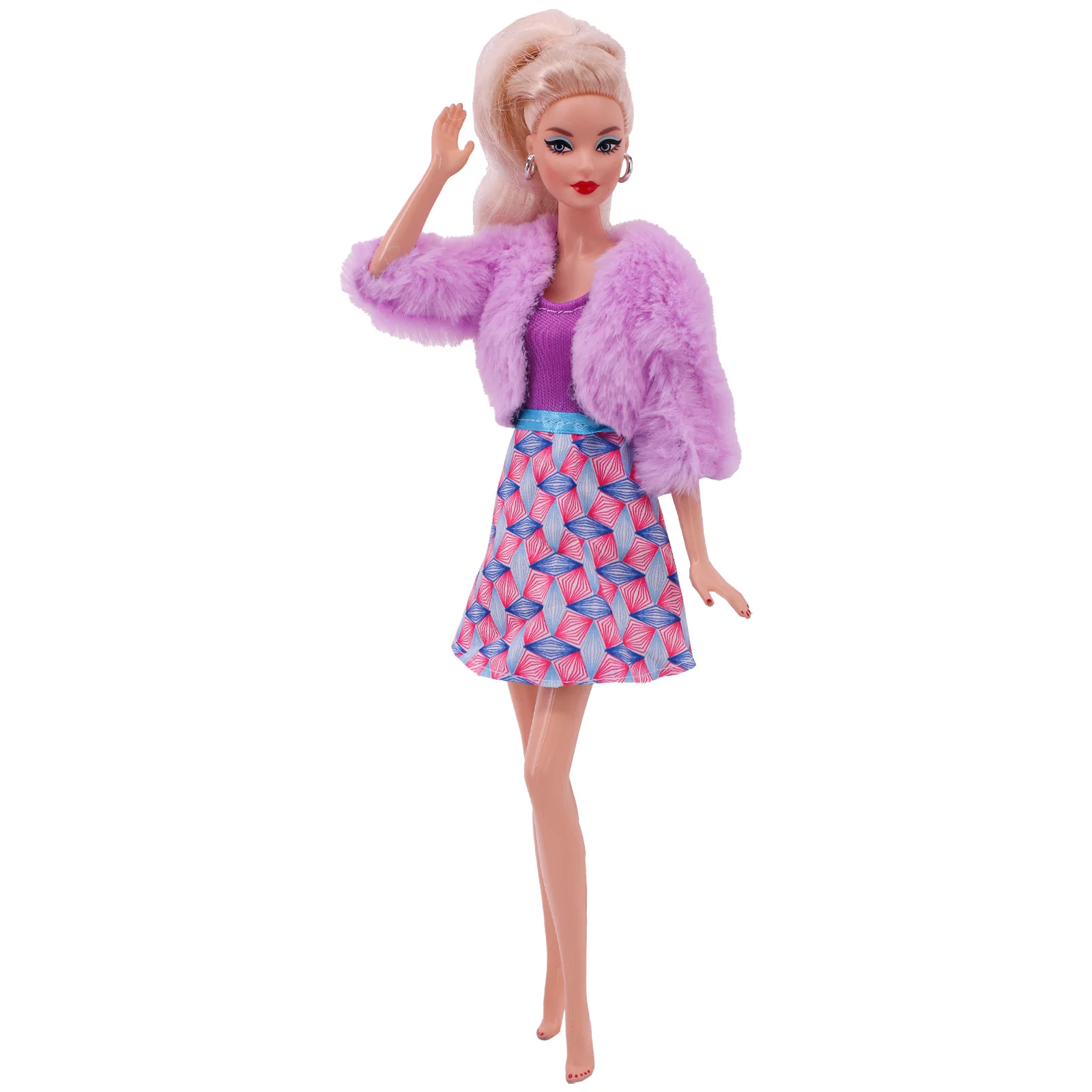 Quần Áo Búp Bê Sang Trọng Khăn Choàng Thời Trang Áo 2 Top Quần Phù Hợp Với 11.8Inch Barbies Búp Bê, BJD 30Cm Nữ, Phụ Kiện Búp Bê Đồ Chơi Gir