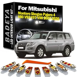 BADEYA 15Pcs Canbus LED Interior Light Kit For Mitsubishi Montero Shogun Pajero 4 V80 V93 V97 V98 2007-2020 Car Bulbs No Error