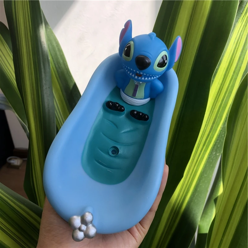 Disney New  Minnie Stitch Creative Cartoon Handmade Soap Box Cute Soap Tray European-style Simple Baby Hand Soap Tray toy