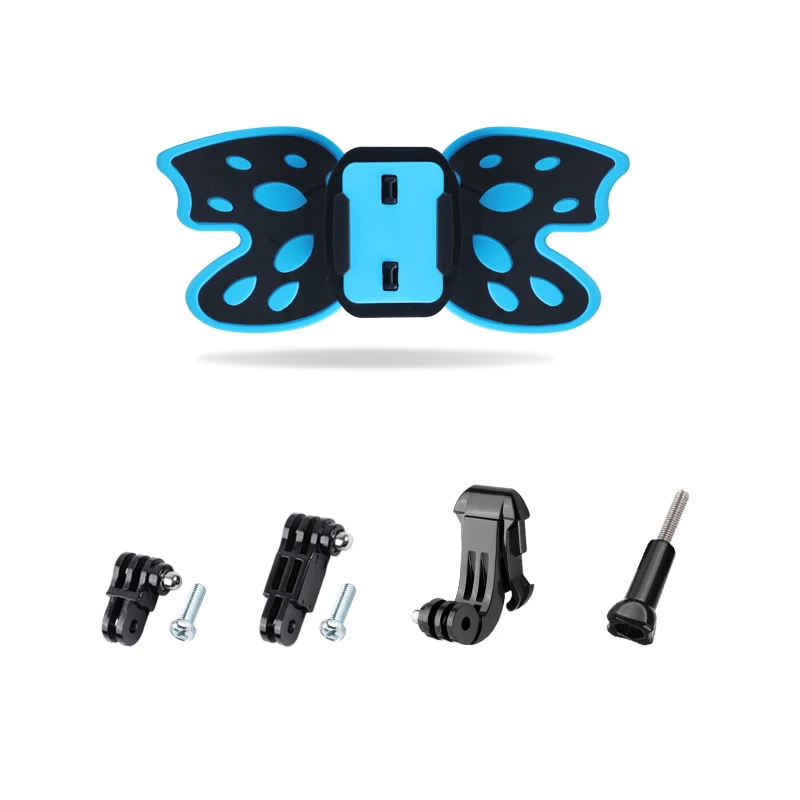 Untuk gopro 13 Accesorios helm baru kepala sabuk berkendara penyesuaian dudukan kupu-kupu dasar untuk Go Pro hero Insta360 DJI kamera aksi