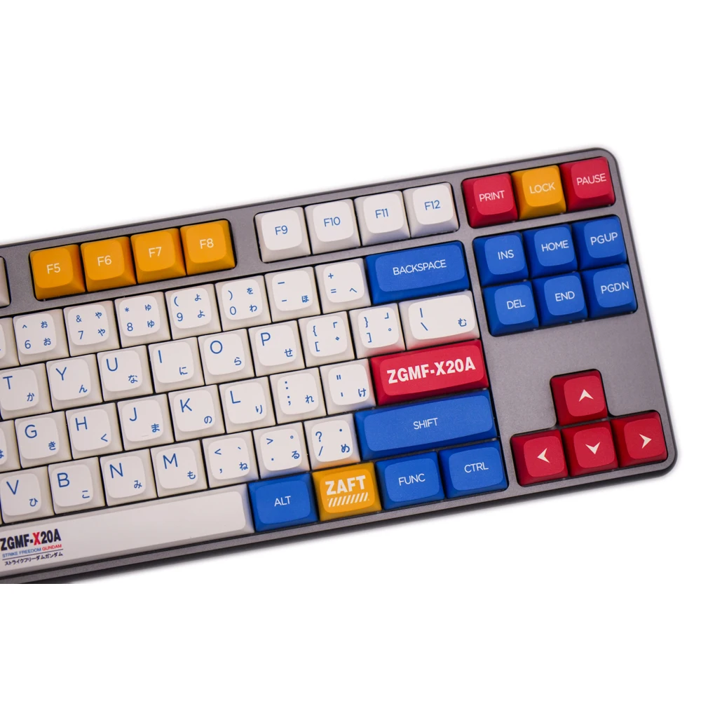 G-MKY Keycap Gundam Robot XDA Profile Japanese Keycap Dye-Sublimation Thick PBT Keycaps MX Switch Mechanical Keyboard Keycap