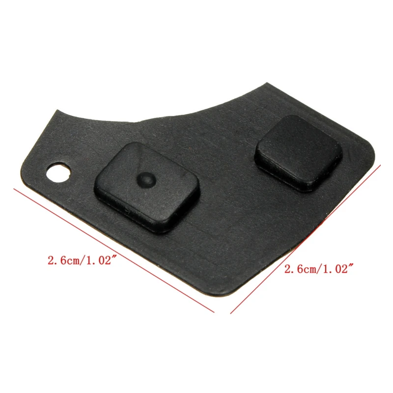 Universal Practical Black 2 Button Key Leather Remote Key Accessories Fob Repair Kit Switch Rubber Pad Fit for Toyota