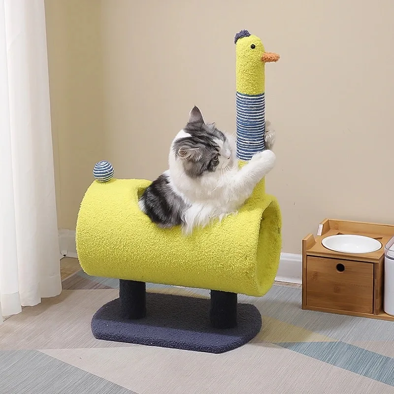 Cute Cat Scratcher Tree House, Climbing Frame, Scratching Post for Cats, Tower Board Toy, Pet Products, Pets Furniture