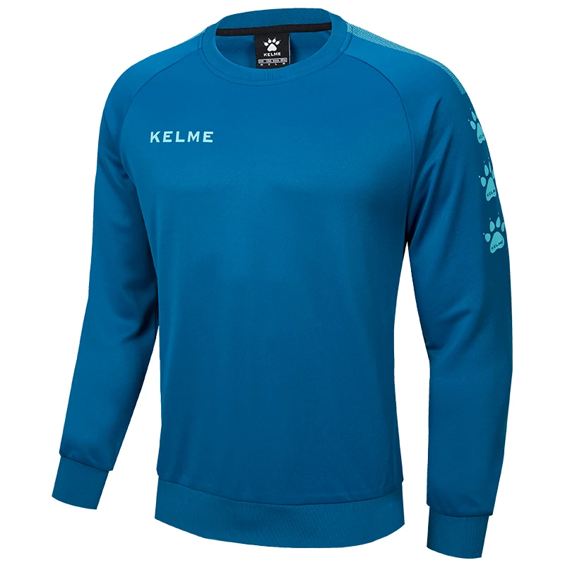 KELME yuvarlak boyun futbol Sweatshirt erkek kazak uzun kollu futbol sonbahar ve kış eğitim spor Top 3891370