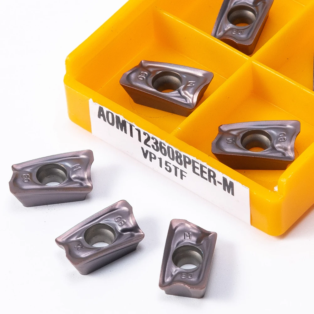 AOMT 123608 inter M VP15TF inserti in metallo duro inserti per tornitura AOMT 123608 utensili per tornio in metallo duro con lama di fresatura meccanica CNC