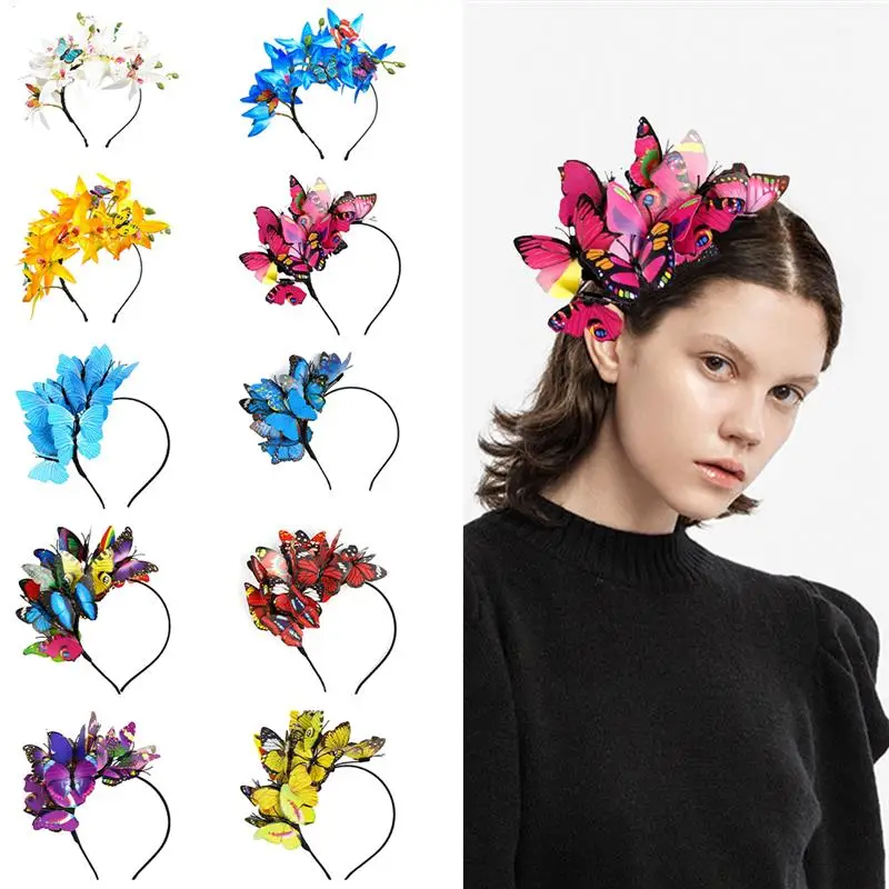 

1pc Halloween Headband Plastic Butterfly Decor Fashion Christmas Headband Party Headwear Hair Accessories Party Dress Up