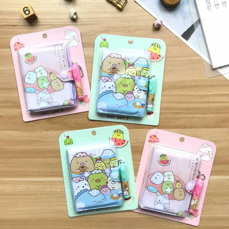 San-X SUMIKKO GURASHI A6 Cute animal Notebook Kawaii Cartoon Notepad Hard Cover memo Time Organizer friend Kids stationery Gift