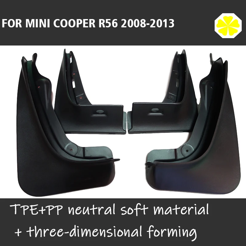 Mudflpas FOR MINI COOPERS R56 2008-2013 Mudguards Fender Mud Flap Guards Fenders Splash Car Accessories Auto Styline Front Rear