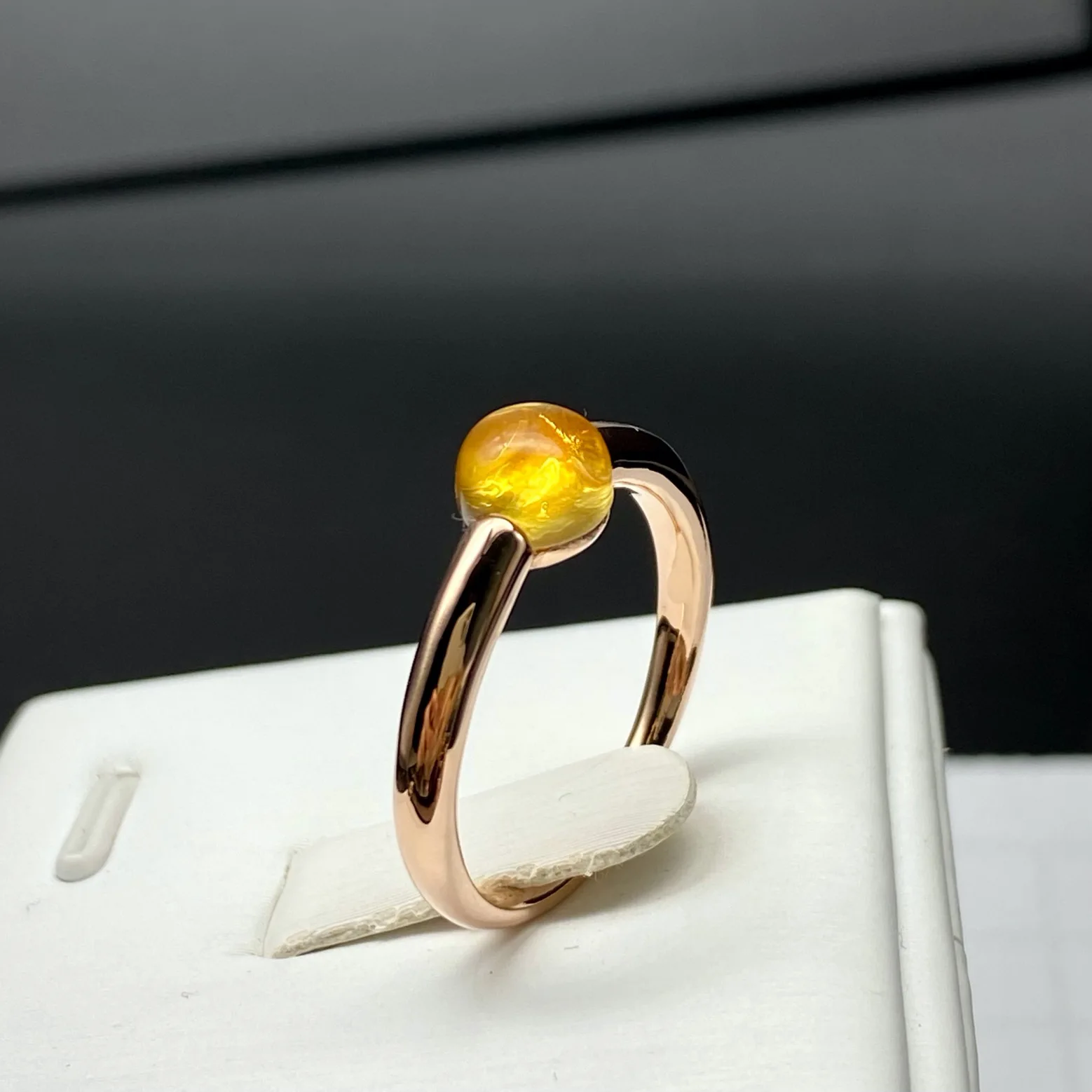 

Simple Round natural crystal Ring gold-plated candy ring jewelry anniversary gift for girlfriend crystal Ring