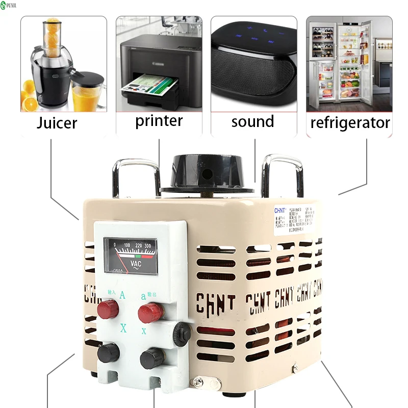 Imagem -05 - Regulador de Tensão 220v de Alta Potência Monofásico Transformador de Tensão Ajustável tipo de Contato Manual ac Auto-acoplamento Casa Tdgc23