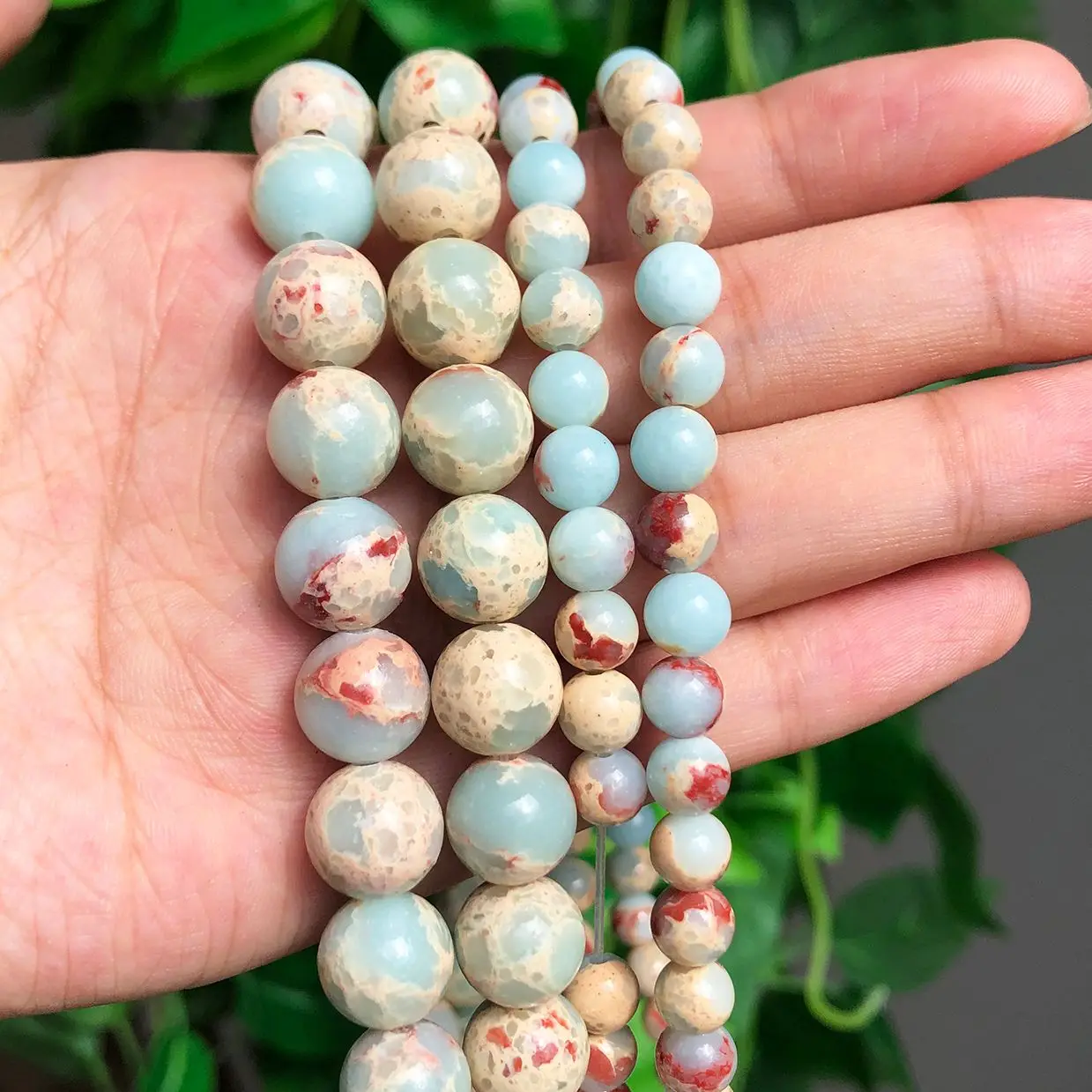 Natural Stone Blue Snakeskin Jaspers Beads ShouShan Stone Round Loose Beads 4 6 8 10 12mm For Jewelry Making DIY Charms Bracelet