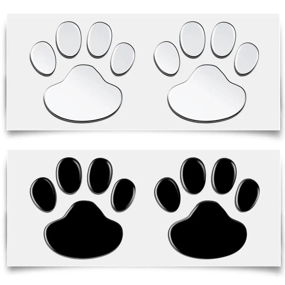 1pair/set 3D Stickers Paw Animal Dog Cat Cool Design Bear Foot Prints Footprint Decal Car Stickers for Auto Motorcycle