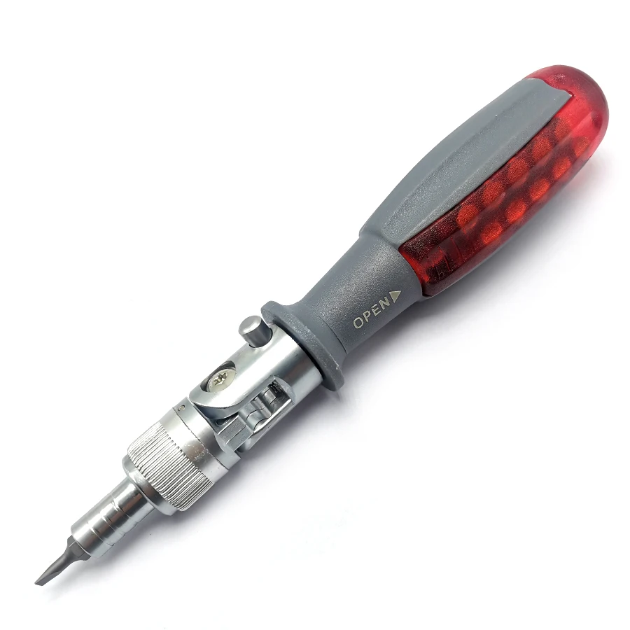 【 DX-Market】High แบบพกพา Ratchet ไขควงชุด10Pcs 6.35Mm Hex S2เจาะ Bits ,FG