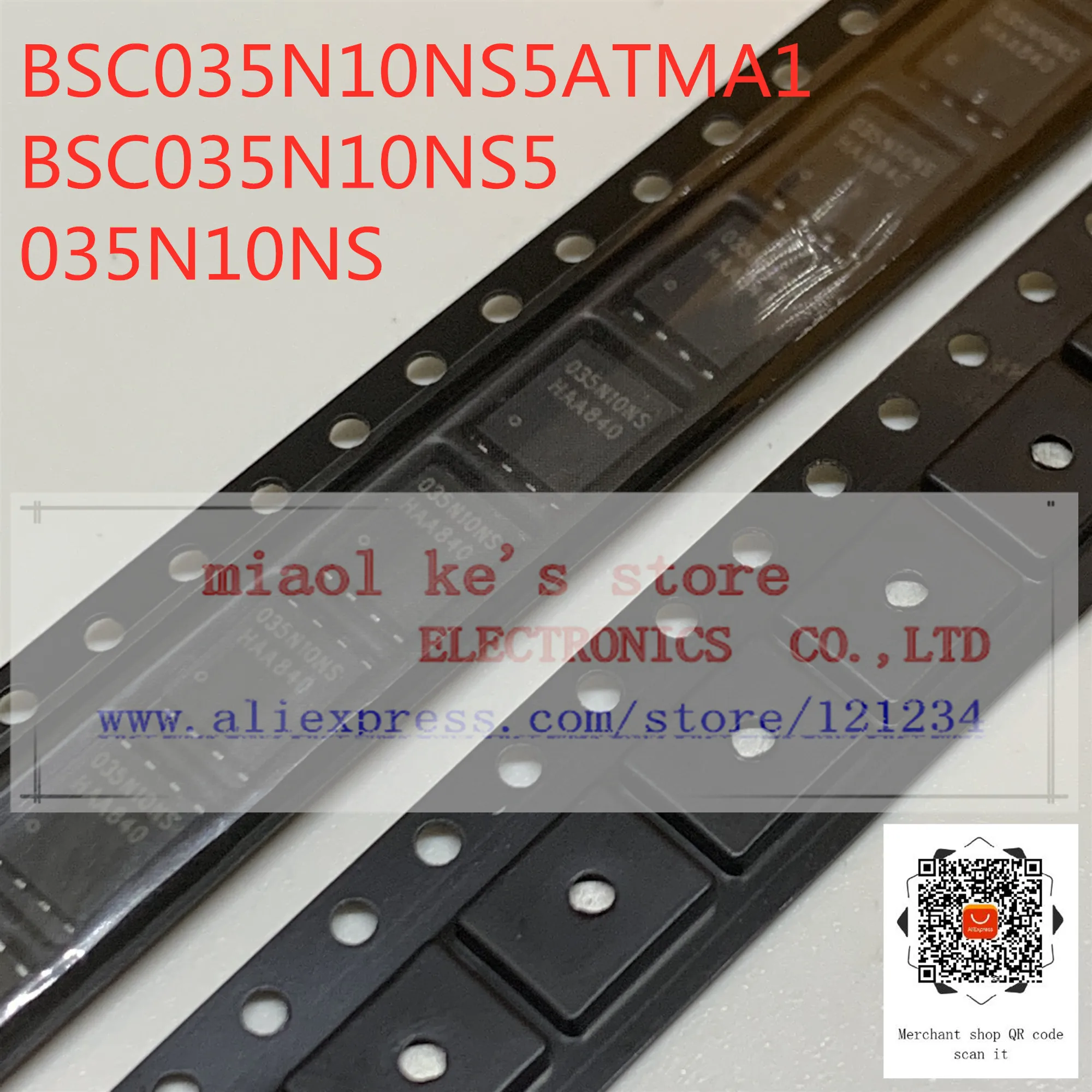 [5pcs~10pcs]100%New original: BSC035N10NS5ATMA1 BSC035N10NS5 035N10NS - MOSFET N-channel 100V 100A TDSON-8/PG-TDSON-8-7