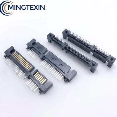 SATA Connector Male 22Pin 7+15P Hard disk interface Single row straight Pin Connector Socket