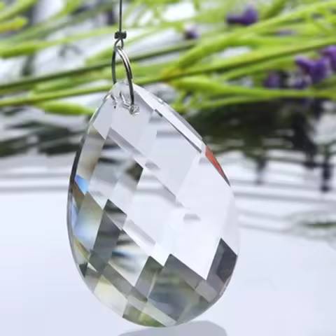 Grid Clear Chandelier Glass Lamp Prisms Parts Hanging Drops Pendants 38mm M01