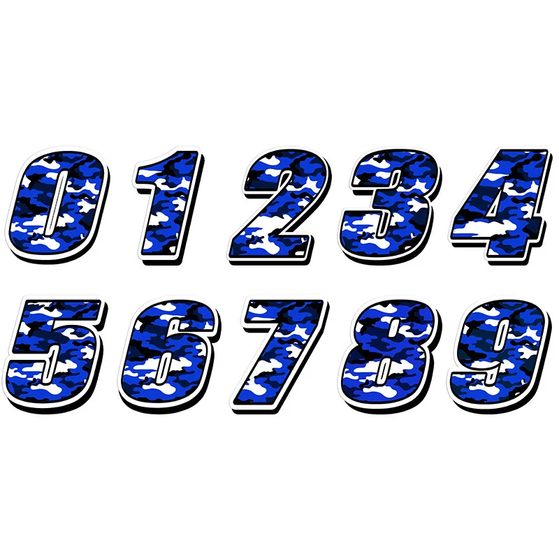 Fashion Car Styling Racing Number Motocross Auto Sticker Bike CarWaterproof Decals and Stickers