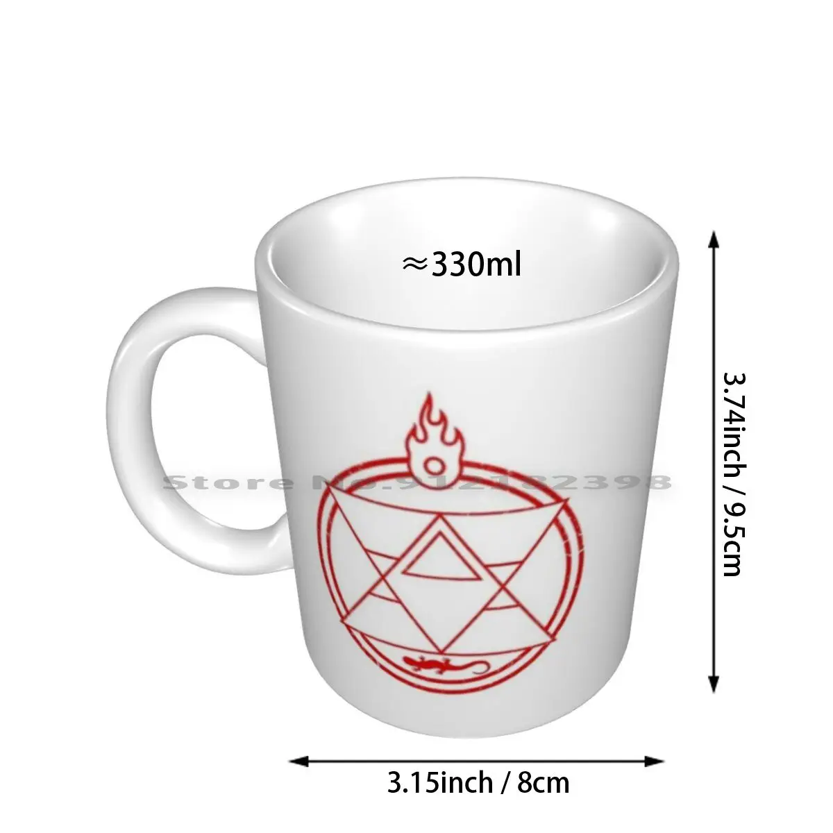 Flame Transmutation Circle-Roy Ceramic Mugs Coffee Cups Milk Tea Mug Colonel Roy Riza Hawkeye Fullmetal Alchemist Fullmetal