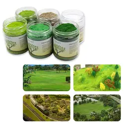 Evemodel 210g 3mm Static Grass Powder Flock Turf Lawn Nylon Mixed 6 Colors Model CFA5