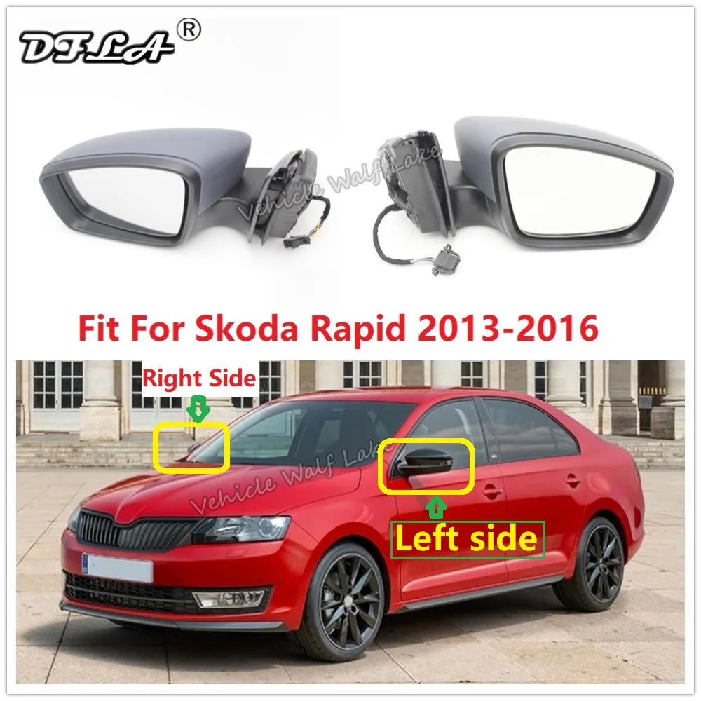 For Skoda Rapid Sedan and Spaceback 2013 2014 2015 2016 Car-styling Rear Exterior Electric Adjustable And Heated Mirror