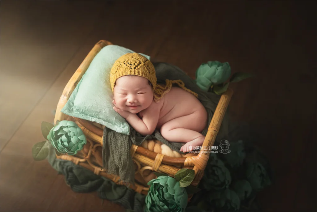 Handmade Newborn Photography Props Baby Infant Vintage Woven Basket Recién Nacido Boy And Girl Bamboo Baby Bed Photo Props