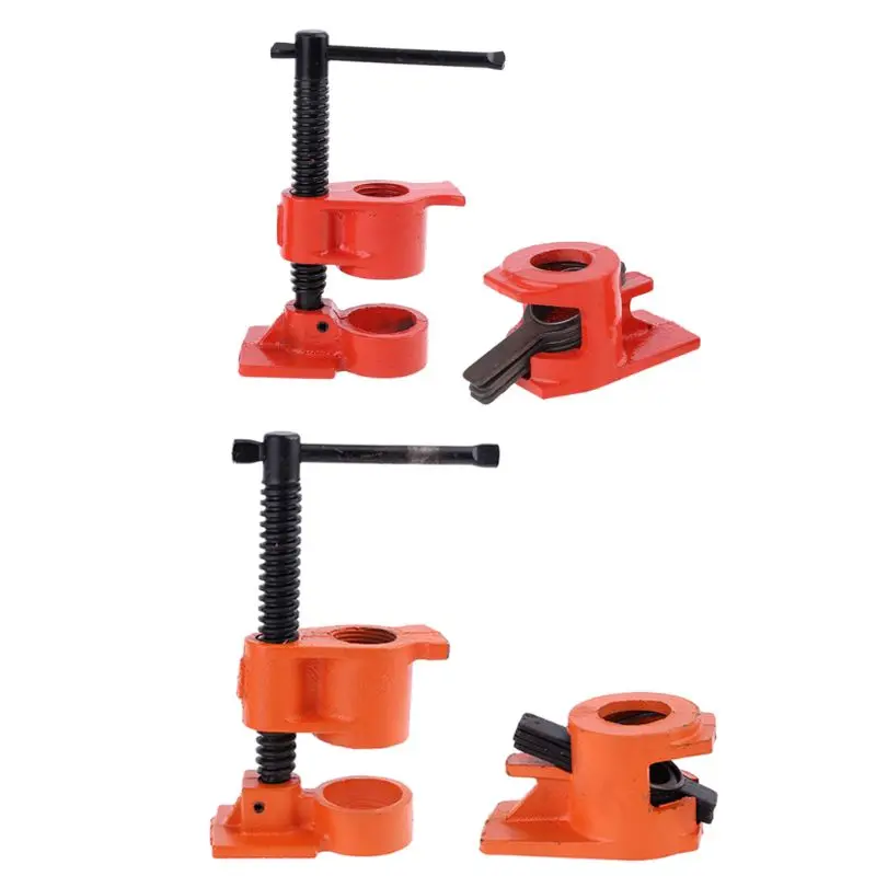 Professional Wood Gluing Pipe Clamp Set Heavy Duty PRO Woodworking Cast Iron 1/2-Inch 3/4-Inch Cabinets & Wooden Boxes