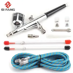 Dual Action Airbrush Set Gravity Feed Airbrush Kit For Cake Model Painting Makeup Tattoo DIY Tools with 0.2mm 0.3mm 0.5mm Nozzle