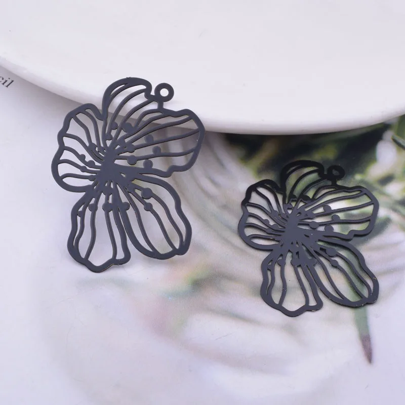 30 Stück AB6598 30*37mm Messing Fliegende Schmetterling Anhänger Roségoldfarben Tier Schmuckanhänger – Detail 8