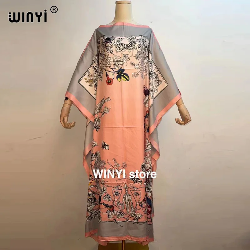 Malaysia beach Printed Dresses For Women Fashion Design Loose Dress Batwing Maxi Long Femme Vestidos Summer Party Elegant Dress