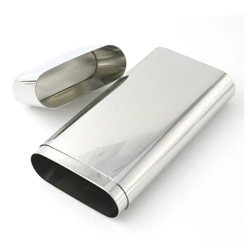 304 Stainless Steel Cigar Box Case Holder 3 Pcs Cigars Pipe Tubes Smoking Storage Humidor Accessories 173x70x26mm