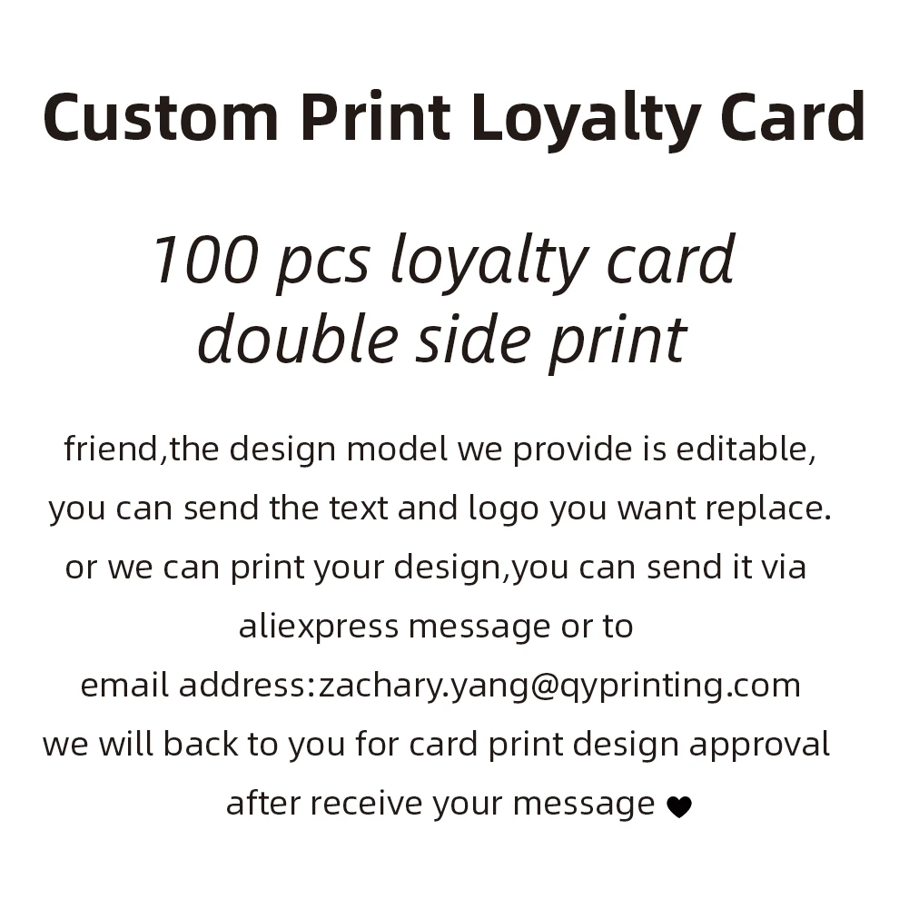 Free Shipping Design Custom Loyalty Card  100 PCS Reward Card Paper Card Business Card 54x90mm Thank You Card For Small Business