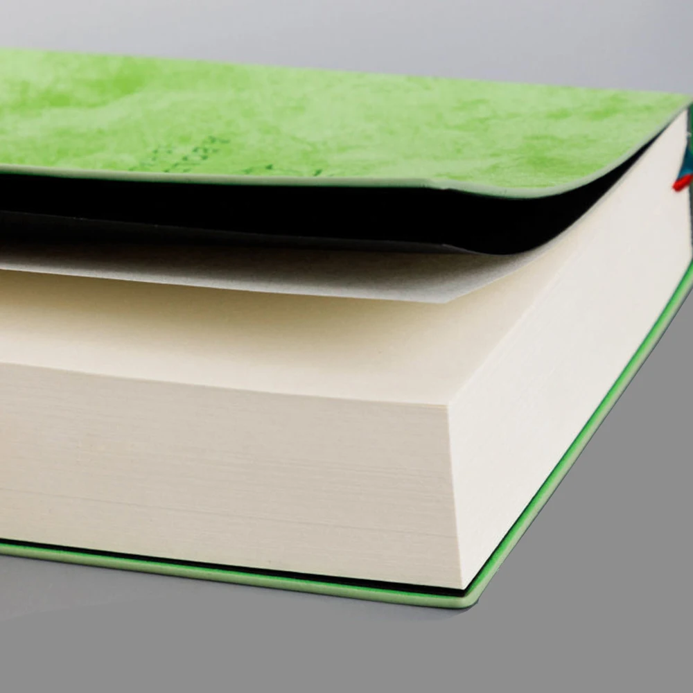 640 Pages Leather Notebook Thick Paper Bible Diary Book Notepad Horizontal Line Weekly Plan Writing Office School Supplies