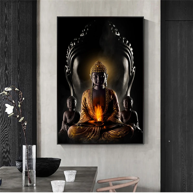 

God Buddha Wall Art Canvas Prints Modern Buddha Canvas Art Paintings On The Wall Canvas Pictures Buddhism Posters Wall Decor