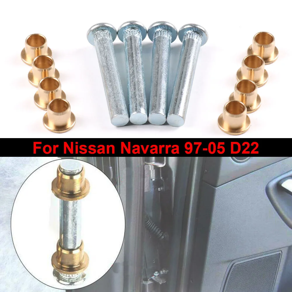 Car Door Hinge Pins Bushing Repair Assembly Kit Set For Nissan Navarra 97-05 D22 high strength corrosion-resistant