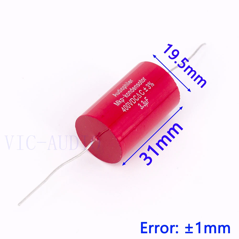 Audiophiler Mkp Capacitor 3.3uf 400V DC 3% HIFI Fever Electrodeless Capacitor Audio Capacitor Coupling Frequency Dividing 3.3uf