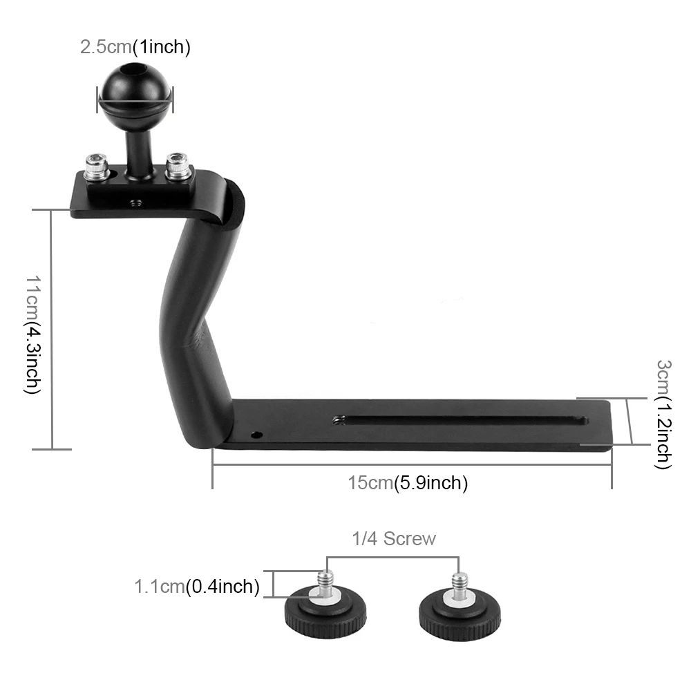 PULUZ SLR Diving Tray Stabilizer Rig Handle Bracket Extension Arm for Underwater Camera Housing Case for GoPro/DJI Osmo Action