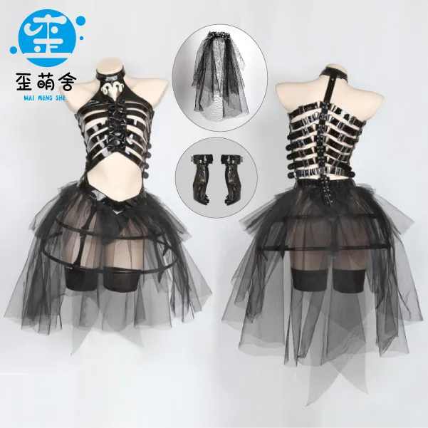 Corpse Bride  Halloween Costume Original Wedding Dress Fluffy Skirt Lovely Demon Halloween Costumes for Women