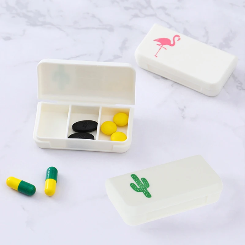 Portable Mini 3 Grids Pill Box Tablet Pill Case Dispenser Medicine Boxes Dispensing Medical Kit Mini Organizer Case